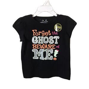Jumping Beans Black Pumpkin Ghost Glow In The Dark Short Sleeve Top Size 3T